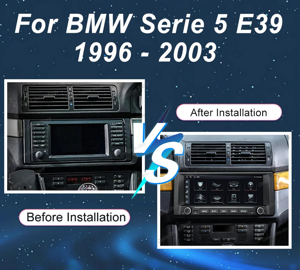 Android Car Dvd For BMW Serie 5 E39 1996 1997 1998 1999 2000 2001 2002 2003 Auto Multimedia Player Screen Carplay Bluetooth WIFI