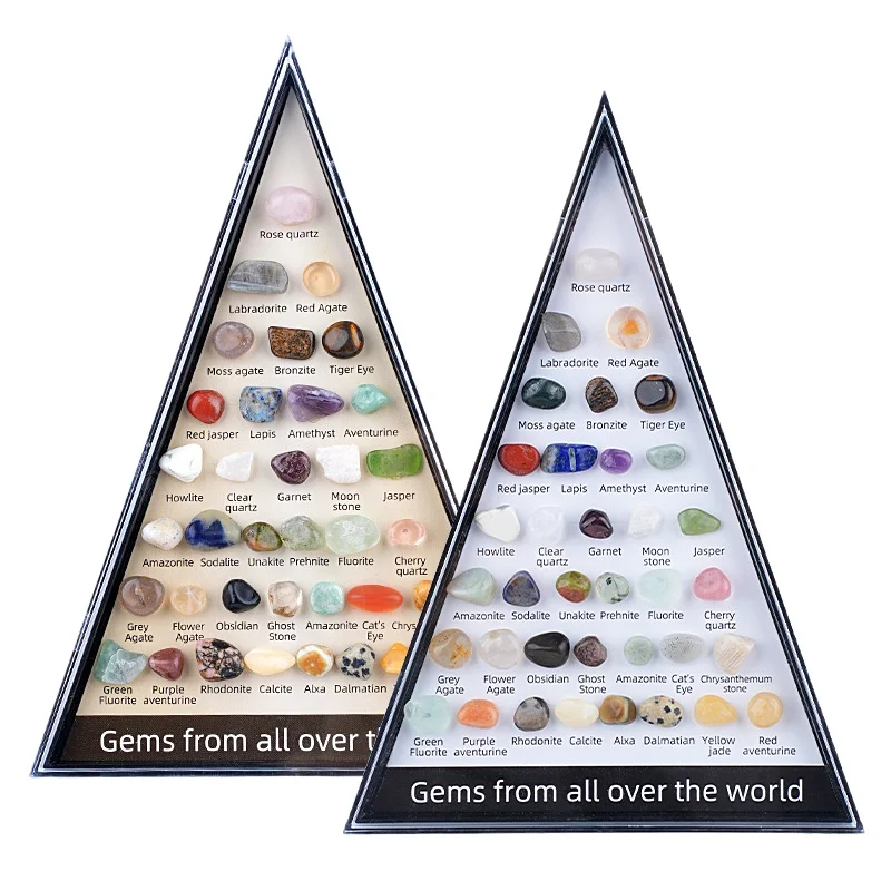 2026 Mini Natural Semi-precious Stone Beads Ornament Box Collection Natural Crystal Stone Reiki Ofore Specimens Gift Wholesale