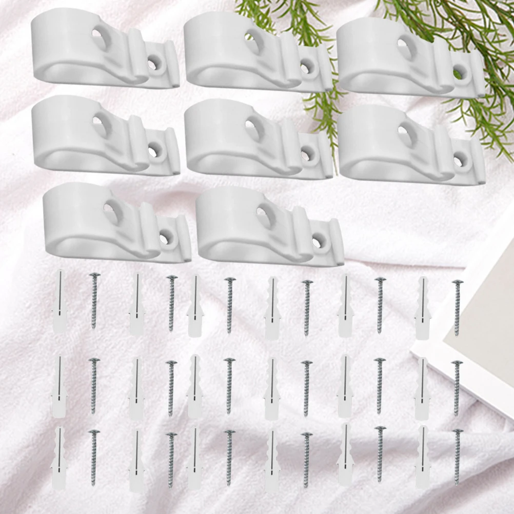 

2Set Safety Hook Fixer for Curtains Shades Blinds Chain Cord Control - Child Animal Strangulation -Clips Clear