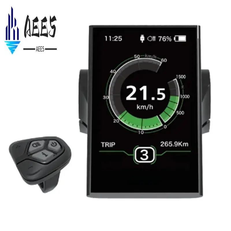 หน้าจอแสดงผล AEE5 สำหรับมอเตอร์ Bafang DPC18 CAN Canbus สำหรับมอเตอร์ Bafang M500 M600 M510 M820 Mid Drive พร้อมโปรโตคอล CAN และปลั๊ก