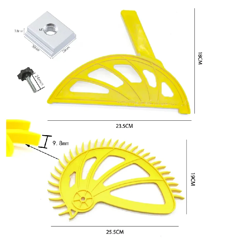 Push Block Feather Nut Locator Board slider Safety Anti-Cutting Tool Woodworking Accessories for Table Saw Circular Trim Routers