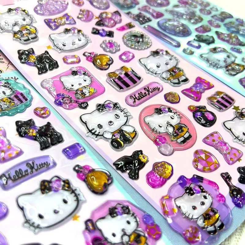 

3d милые мультяшные забавные наклейки, наклейки «Hello Kitty», украшения чехлов для телефонов, чашки, тетради, украшения дома, детские праздничные подарки