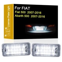 12V LED Number Plate Lamp For Fiat 500 Abarth 500 2007 2008 2009 2010 2011 2012 13 14 15 2016 White License Plate Light Assembly