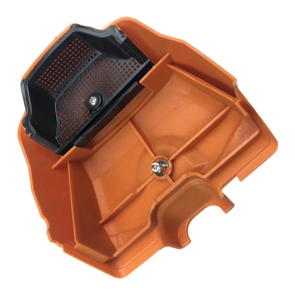Air Filter Cover Assembly MS382 Upper Cover Small Cover for Chainsaw Plastic Orange 10x10x3cm Quick Hassle-Free Swap