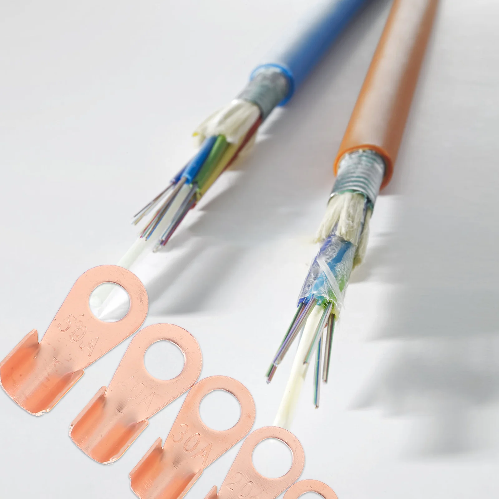 

70pcs Copper Ring Lug Terminal Open Barrel Connector For Electrical Wiring Computers Household Appliances Repair