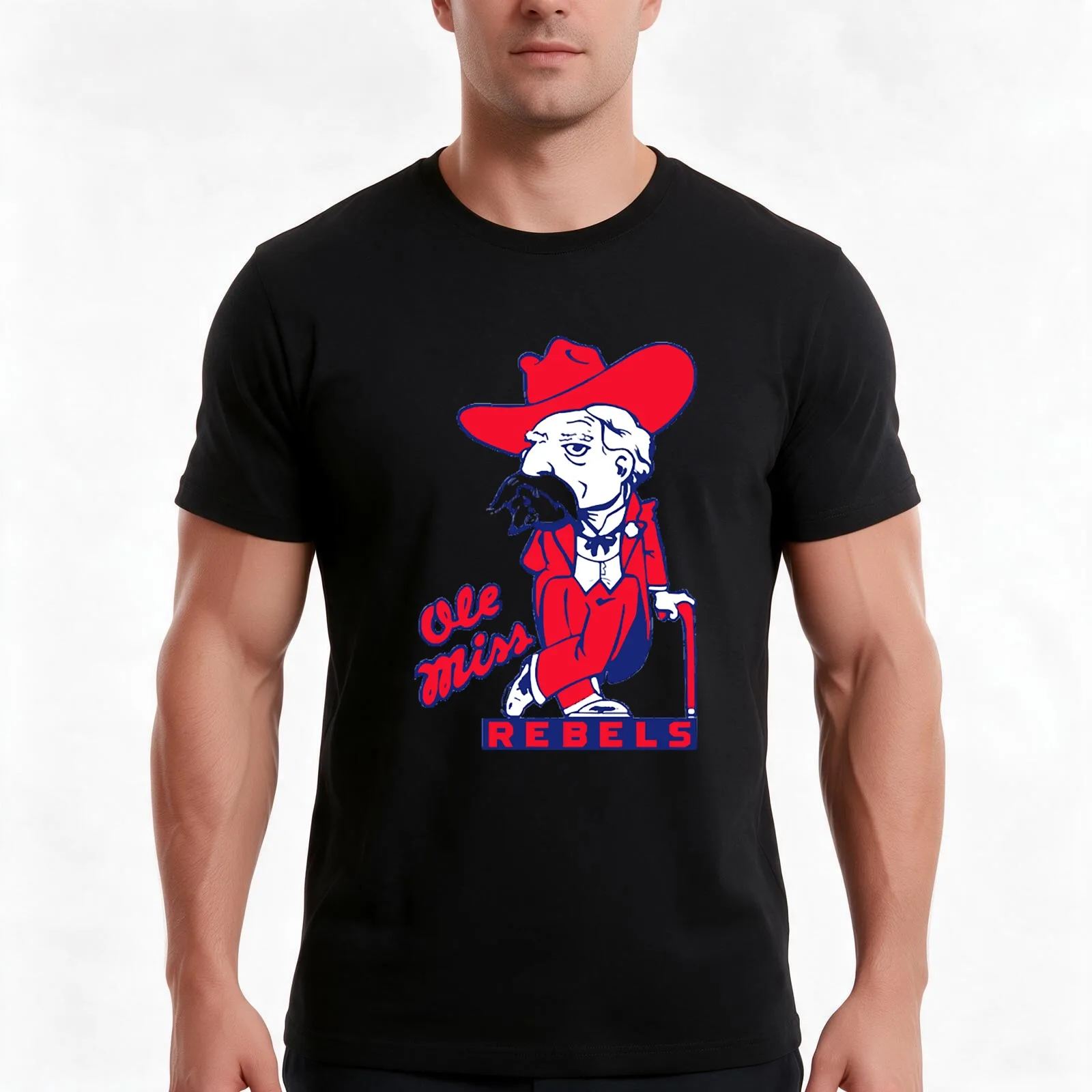 Original Colonel Reb T-Shirt Summer Casual Cotton Tee Oversized Streetwear Tops Vintage Graphic Print Loose Fit Short Sleeve