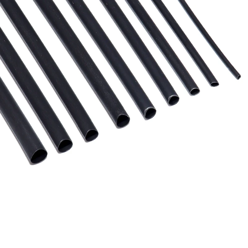 Tube thermorétractable de 5 mètres, 1mm 1.5mm 2mm 2.5mm 3mm 3.5mm 4mm 4.5mm 5mm, manchon d'isolation noir