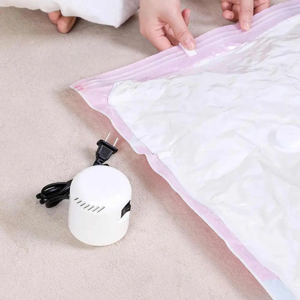 EU Powerful Vacuum Pump Portable Electric Air Pump Vacuum Sealed Compression Bag Machine For Quilt Clothes Pillow Storage Bags