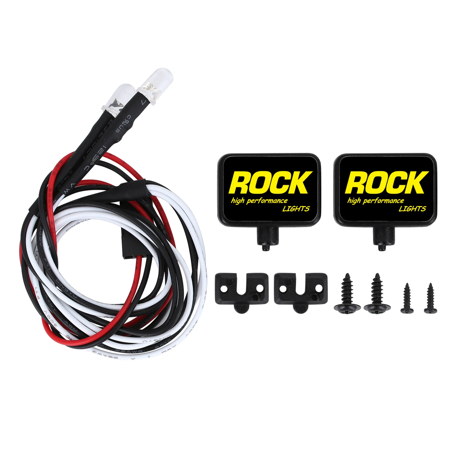 INJORA Rock Design Square Lights 2/4LED Spotlight For 1/10 RC Crawler Axial SCX10 90046 AXI03007 TRX4 TRX6 RC Car Parts