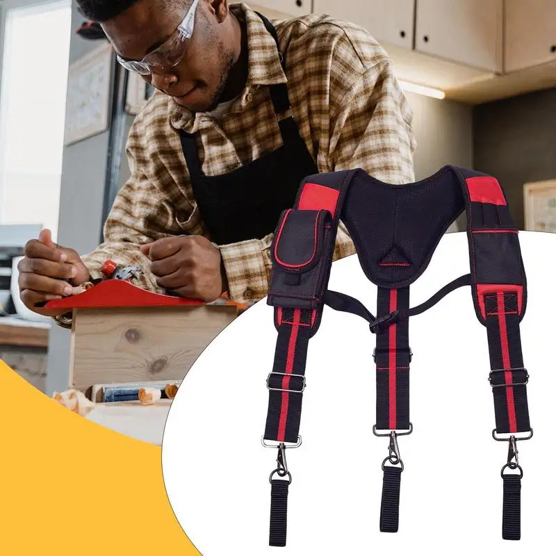 Ремень для инструментов, подтяжки для мужчин, регулируемый плотницкий ремень для хранения инструментов, рабочий пояс, дышащий для скалолазания по деревьям, пожарно-спасательный