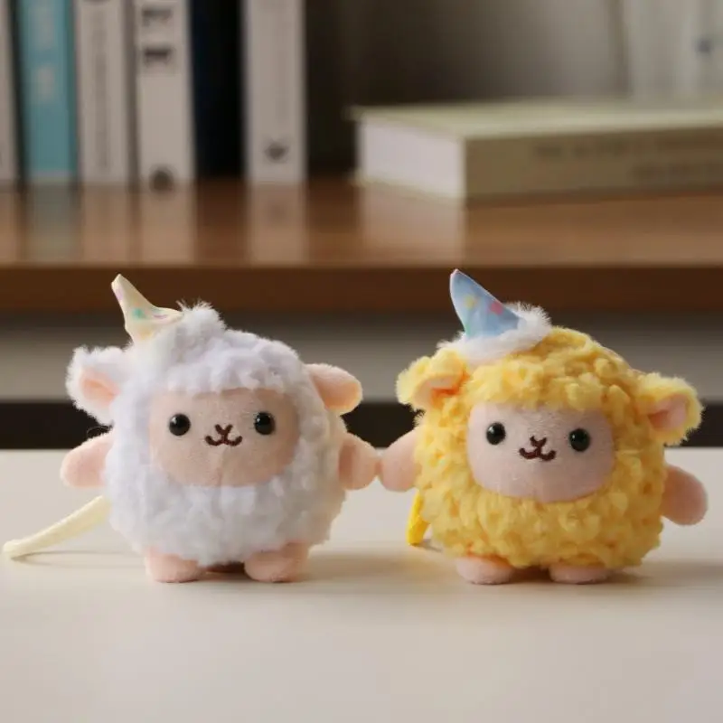 Cartoon Anime Fluffy Sheep Keychain Mini Soft Stuffed Lamb Pendant Cute Purse Charm Perfect Party Favor for Kids