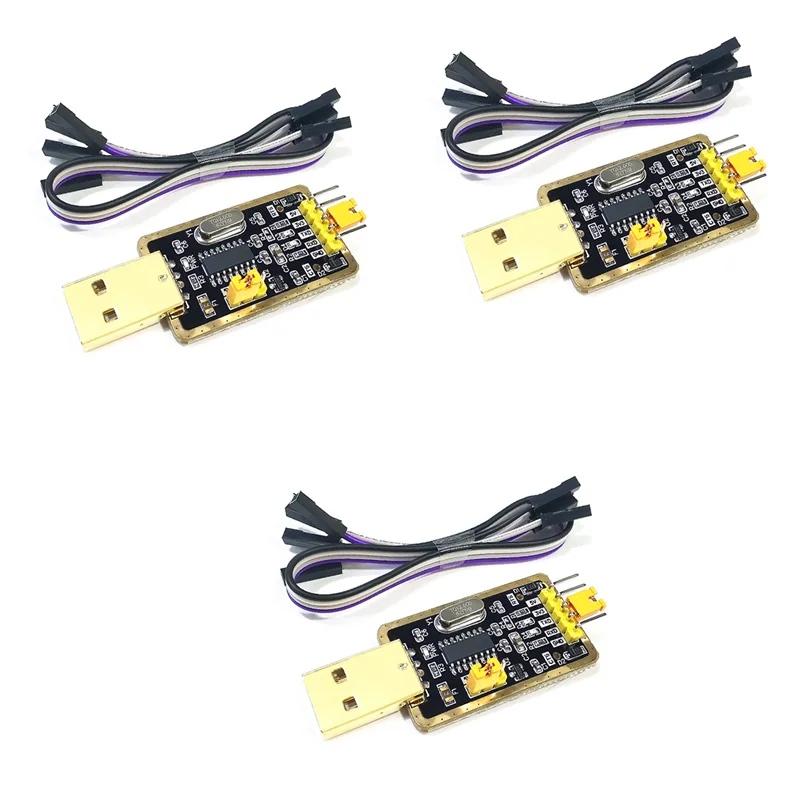 3Pcs CH340G RS232 USB to TTL Converter Module UART Serial Port STC Dowanloader Programmer Brush Upgrade Small Plate