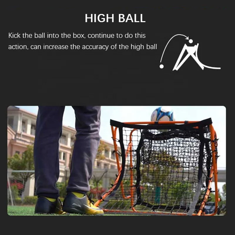 両面簡単組み立てポータブル耐久性フットボール裏庭トレーニングパスショットネット子供大人サッカートレーニングリバウンドネット
