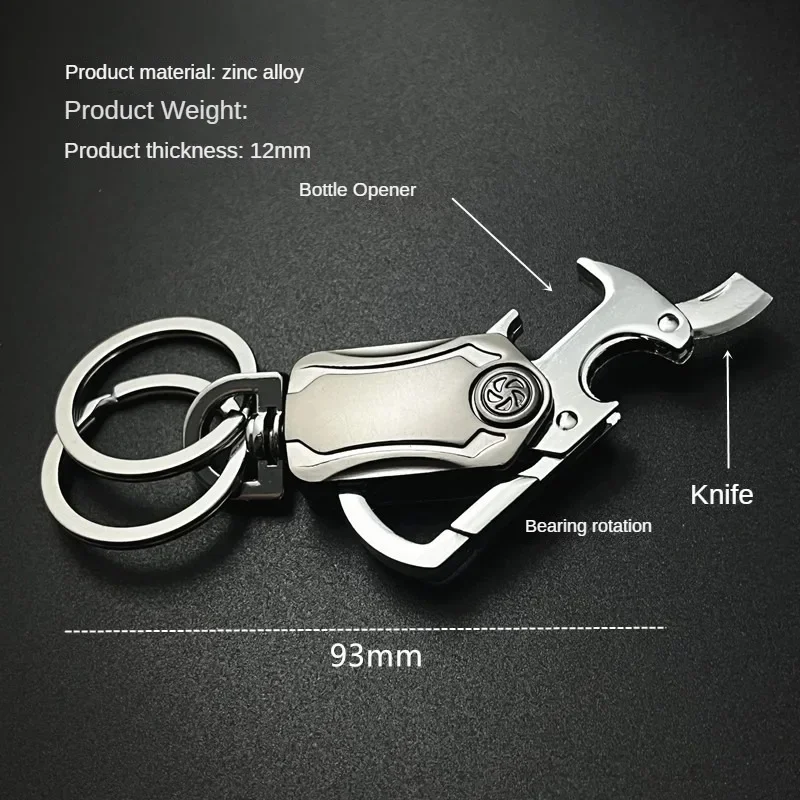 Портативный брелок с открывалкой для бутылок, выдвижной нож, подвеска для ключей от машины, мужской брелок из нержавеющей стали с лазерной гравировкой, индивидуальный брелок с собственным логотипом
