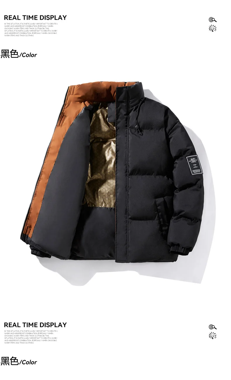 Winter Trend New Style Parkas for Men Casual All-match Thicken Cotton Jackets Stand Collar Comfortable Outerwear Fashion Warm