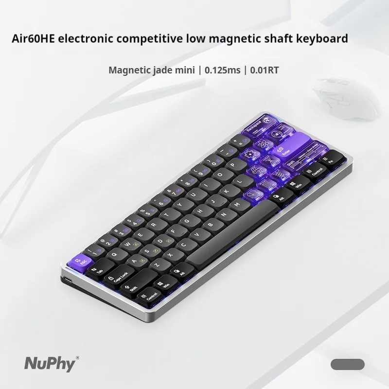 NuPhy Air60 HE Low Magnetic Switch Keyboard 61Keys Wired Hot Swappable Magnetic Jade Mini Switch Gaming Keyboards PC Accessories