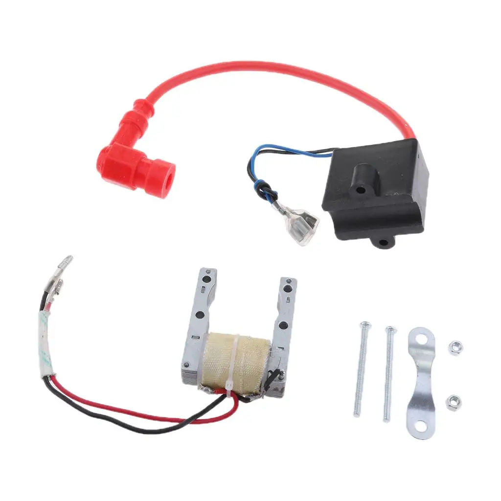 Motorcycle CDI Ignition Coil Magneto Stator Metal Replacement Part for 49CC-80CC 2-stroke Scooter ATV Dirt Bike