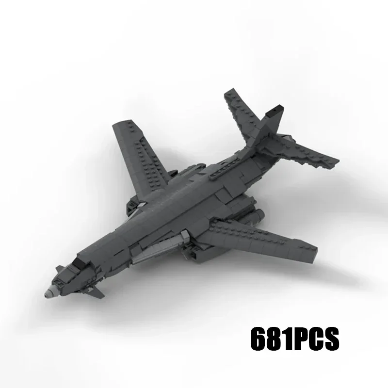 Military Series Moc Building Blocks B1 Lancer Bomber Model Technology Bricks DIY Assembly Airplane Toys For Kids Children