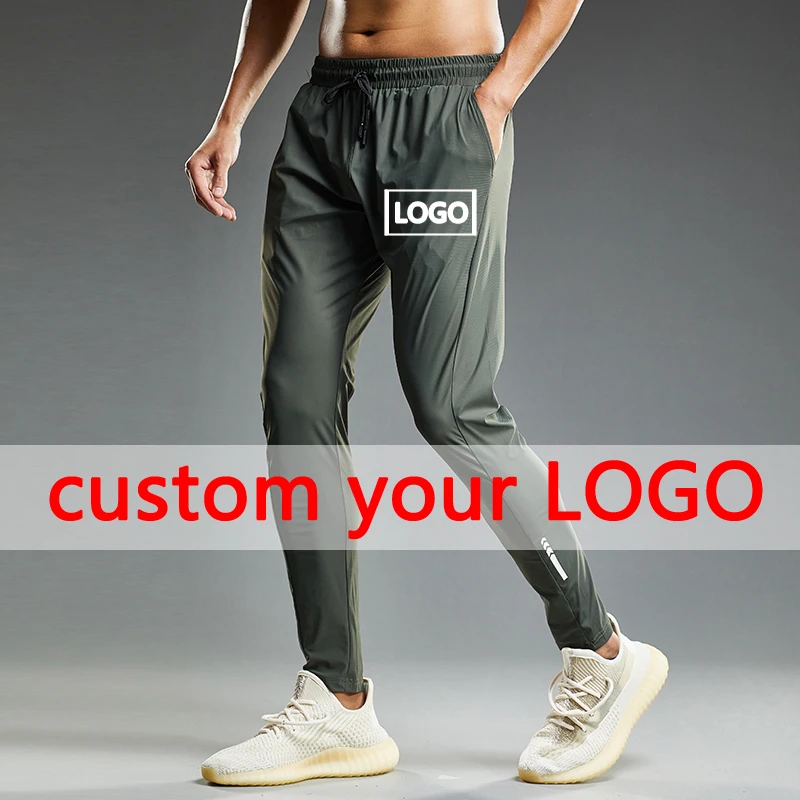 Summer Thin Men's Jogging Sweatpants Custom LOGO Running Sports Pants Gym Casual Outdoor Training Fitness Trousers