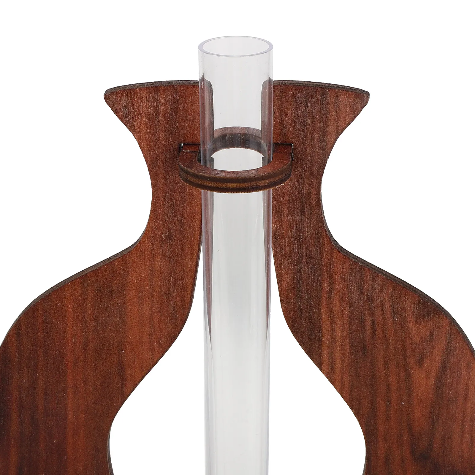 Wood Flower Vase Small Decorative Test Tube Vase Modern Boho Desk Decor Office Hydroponic Plant Propagation Natural Wood Plant