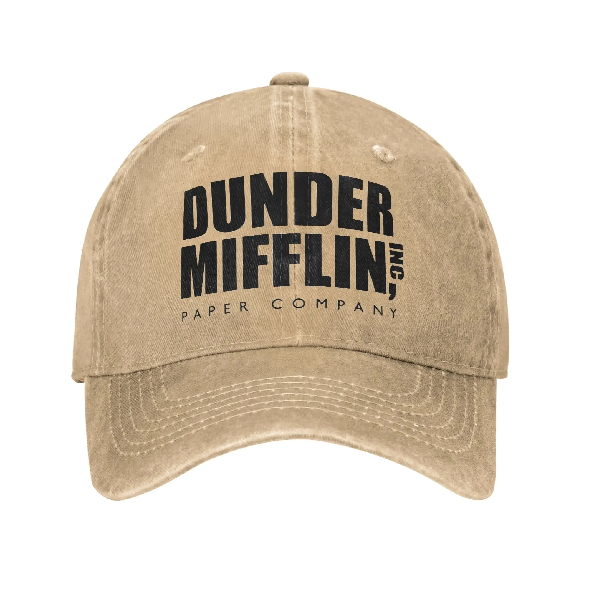 Distressed Denim Snapback Hat Outdoor Summer Adjustable Fit Hats Cap Vintage The Office Dunder Mifflin TV Show Baseball Cap