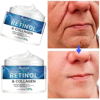 Retinol przeciwzmarszczkowy krem ​​do twarzy natychmiastowy Anti-Aging Lift ujędrniający znikną cienka linia nawilżający rozjaśniający pielęgnacja skóry dla mężczyzn kobiety 30g