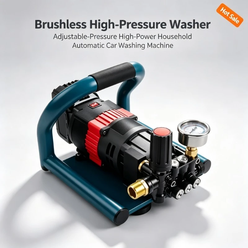 Brushless High‑Pressure Washer, Adjustable‑Pressure High‑Power Household Automatic Car Washing Machine