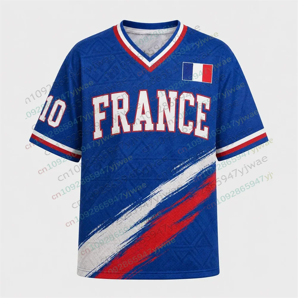 2026 France Soccer Jersey Fan Edition No.10 Football Shirt Breathable Quick Drying Sportswear Summer Men Women T-Shirt