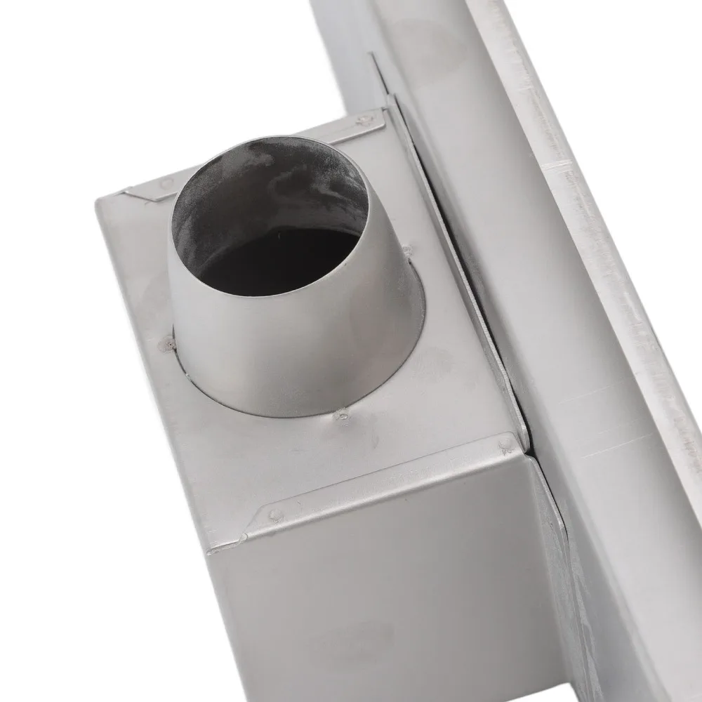 Rectangular Linear Shower Drain 30 × 10 cm / 11.81×3.94in Brushed Finish Floor Drain with Check Valve 304 Stainless Steel