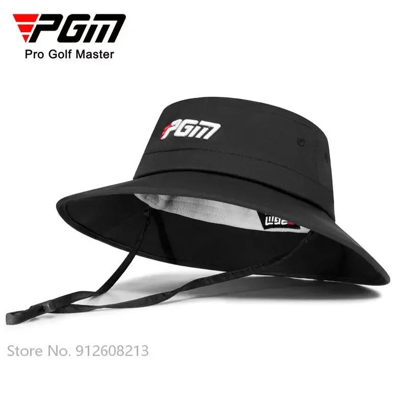 PGM Men Fisherman Caps Male Anti-sweat Sunscreen Golf Bucket Hats Breathable Golf Sun Visor Hat Adjustable Cap Circumference