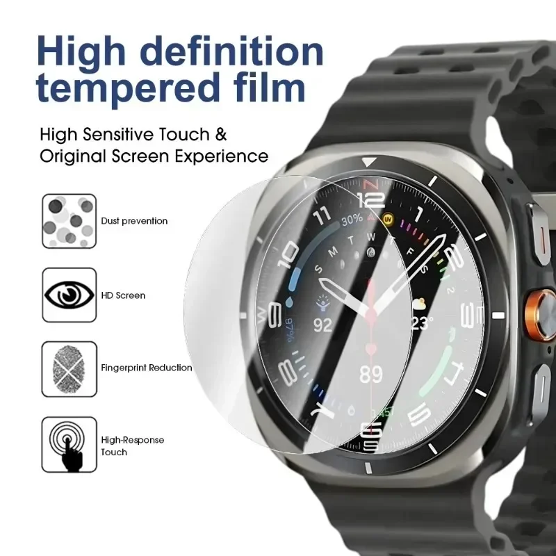 삼성 갤럭시 워치 7 용 강화 유리 필름 스크린 보호대, 워치 7 울트라용 초박형 보호 커버, 40mm, 44mm, 47mm, 9H