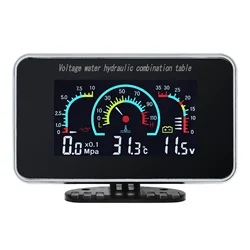 DC 12V/24V Vehicle Car LCD Water Temperature Meter Thermometer Voltmeter Oil Pressure Gauge 3in1 Digital Meter 10mm Sensor