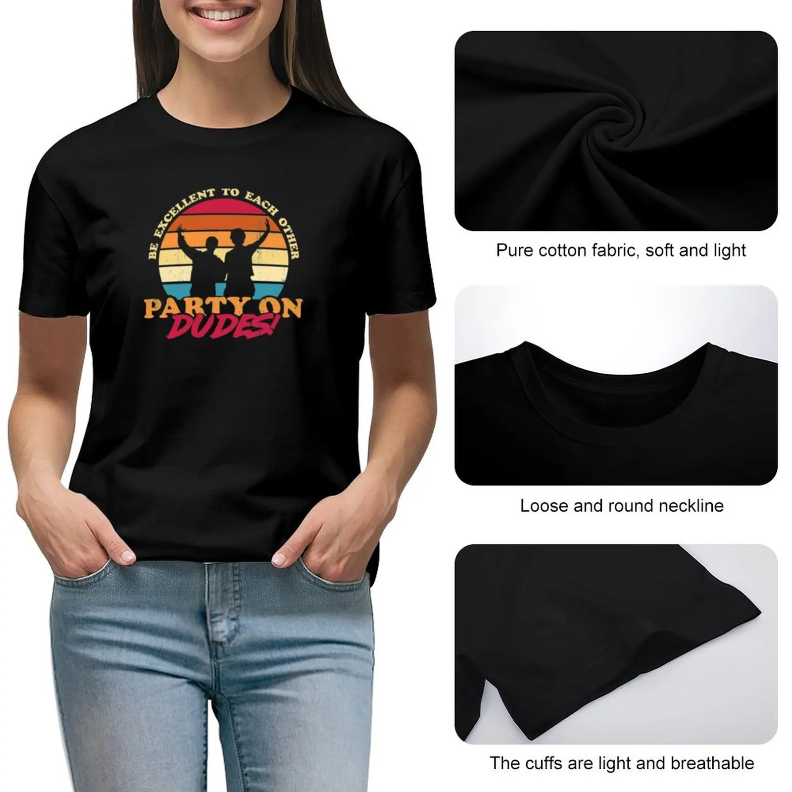 Excellent Adventure of Bill and Ted Bill And Ted - Active T-shirt cute tops cute clothes oversized t shirt for Women