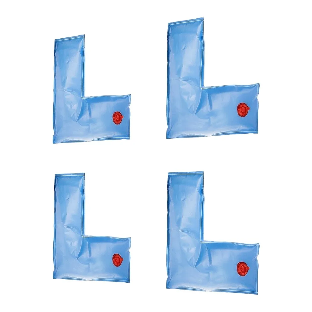 PVC L-shaped Pool Water Bag for Securing Pool Covers During For winter Months 60x60cm or 65x65cm 4pcs Blue Use