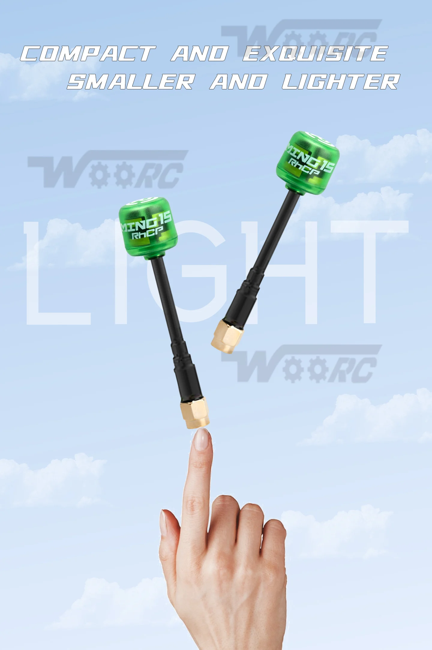 5.8G Mini Lollipop RHCP FPV Antenna High Gain 3.3Dbi IPEX IPEX-G IPEX-Y SMA Connector for Transmitter/Receiver RC Racing Drone view 4