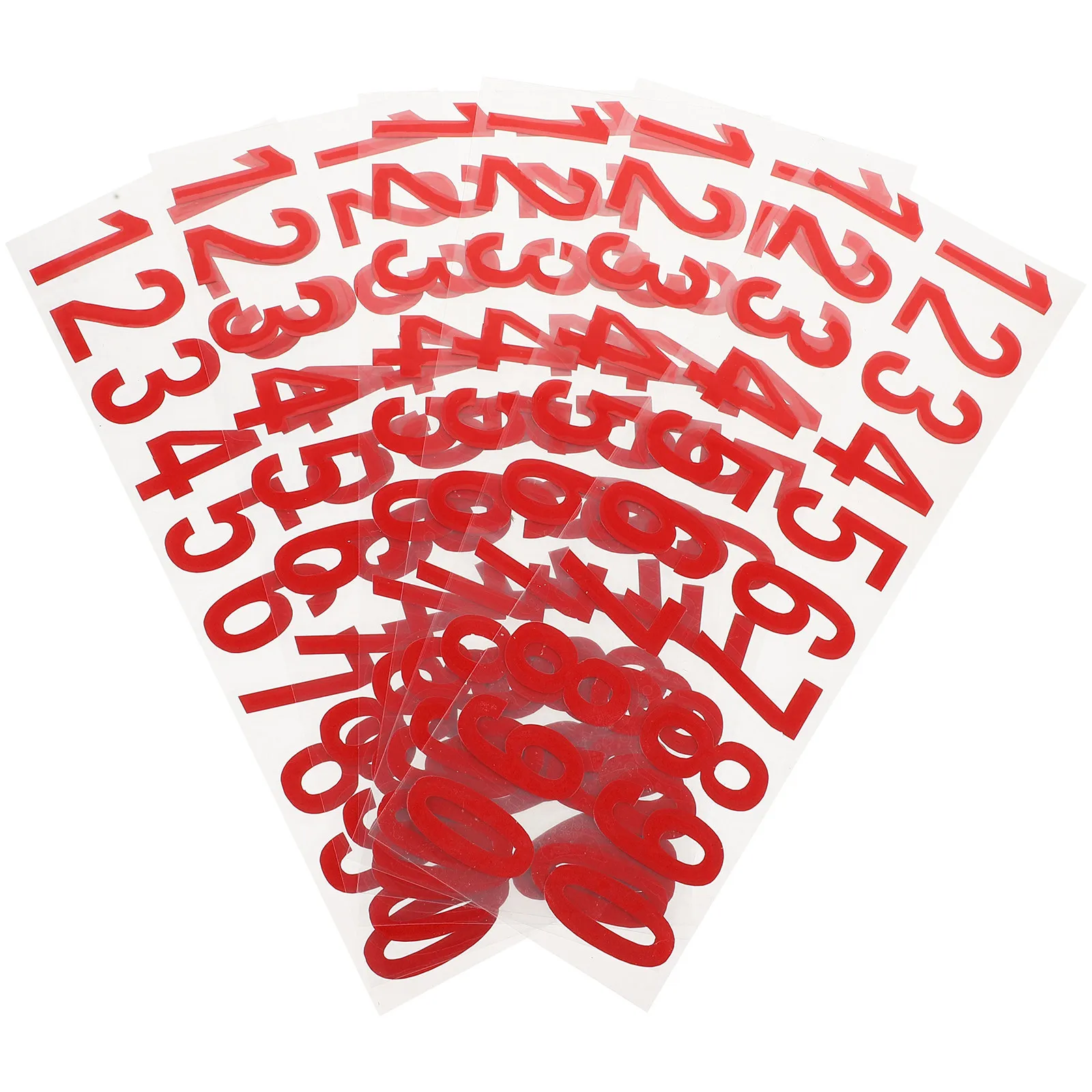 6Sheets Large Number Stickers Self Adhesive Reflective Address Numbers for Outside Mailbox Trash Can Door House Numbering DIY