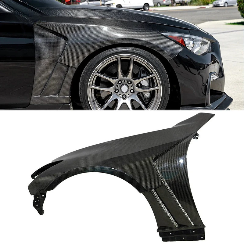 

Применимо Infiniti Q50 Модификация крыла из углеродного волокна Переднее крыло Боковая юбка Крыло