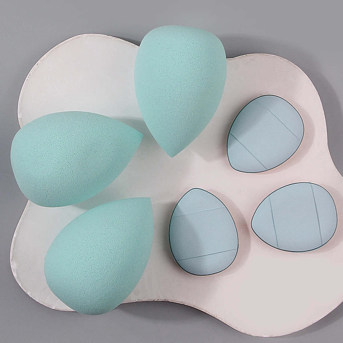 6 STKS Super Zachte Spons Schoonheid Ei Poederdons Set, non-stick poeder spons ei/Duim Poederdons beginners make-up tool