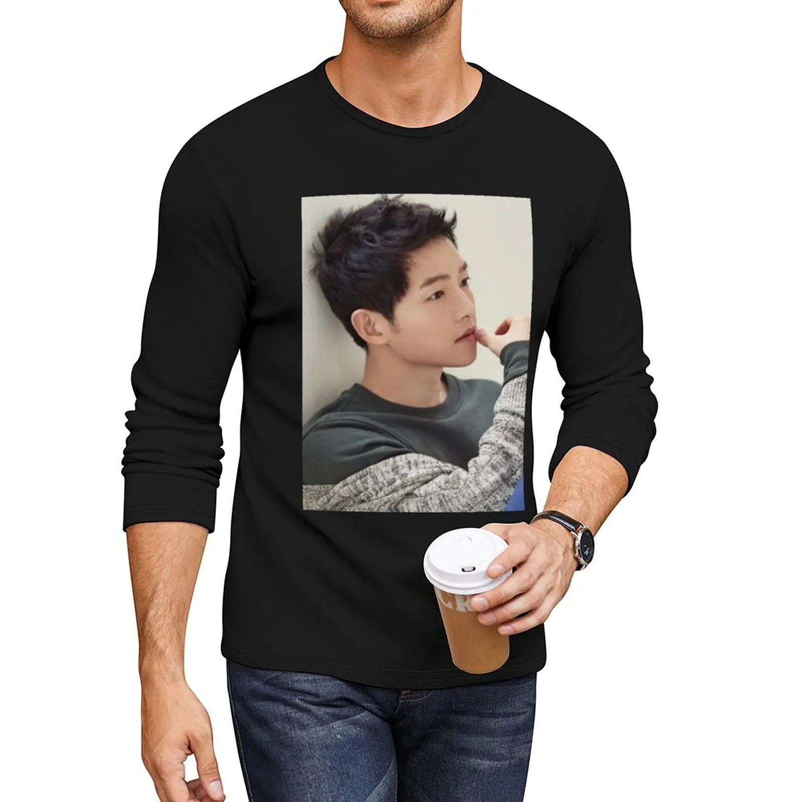 Song Joong Ki - V26 Long T-Shirt blank t shirts custom t shirts design your own cute clothes sublime t shirt mens tall shirts