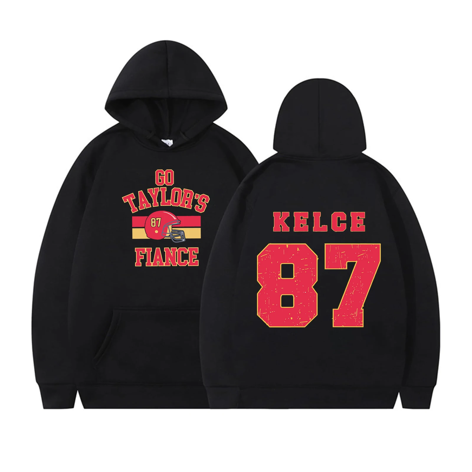 قميص Go Taylor's Fiancé بقلنسوة قميص Taylor Travis للخطوبة للرجال والنساء بأكمام طويلة ملابس الشارع الشهير بغطاء للرأس مضحك للزوجين