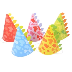 10 Pcs Birthday Hat Dinosaur Party Hats For Kids Paper Hats Childrens Day Birthday Celebration Gifts Festive Party Supplies