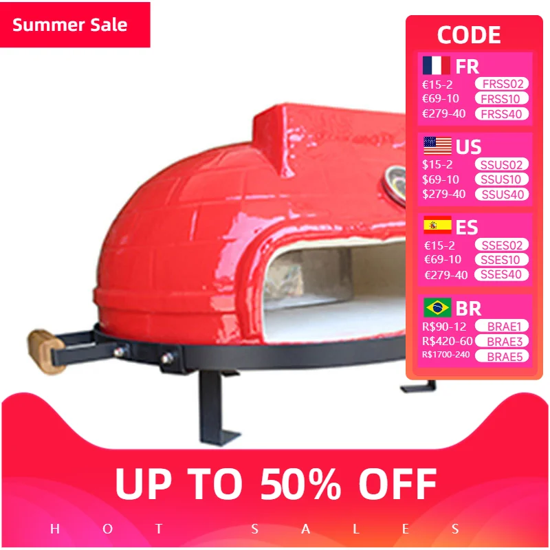 فرن بيتزا سيراميك بيتزا كرافت بيتزا برونتو فرن بيتزا خارجي، خفيف الوزن، محمول وآمن على أي سطح