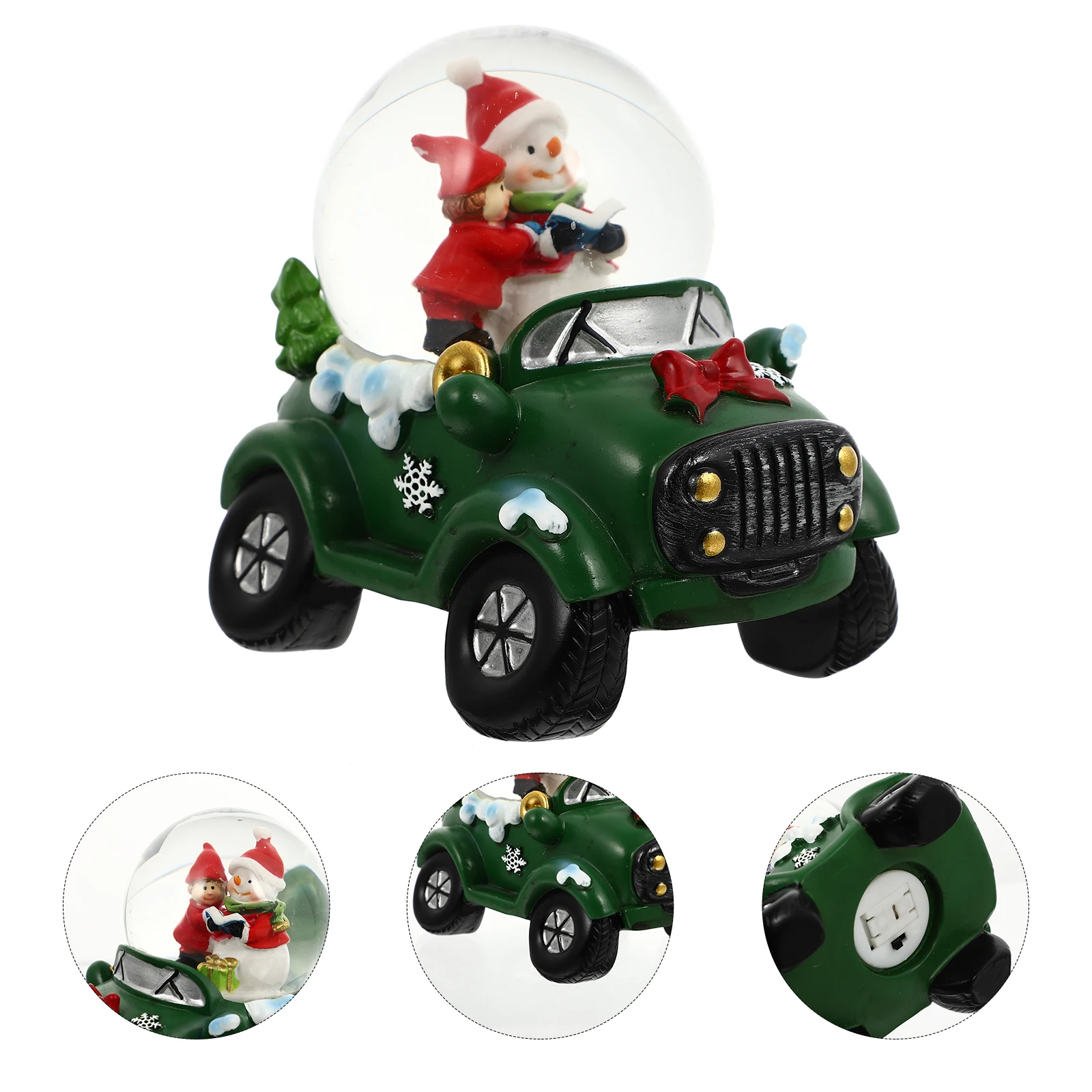 

Christmas Decoration Glowing Crystal Ball Xmas Craft Desktop LED Green Exquisite