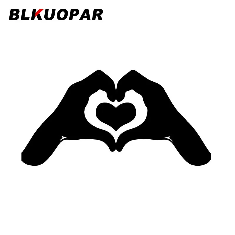 

BLKUOPAR в форме сердца, креативные наклейки для автомобиля, водостойкая высеченная наклейка, индивидуальный солнцезащитный козырек на окно, товары для автомобиля на холодильник