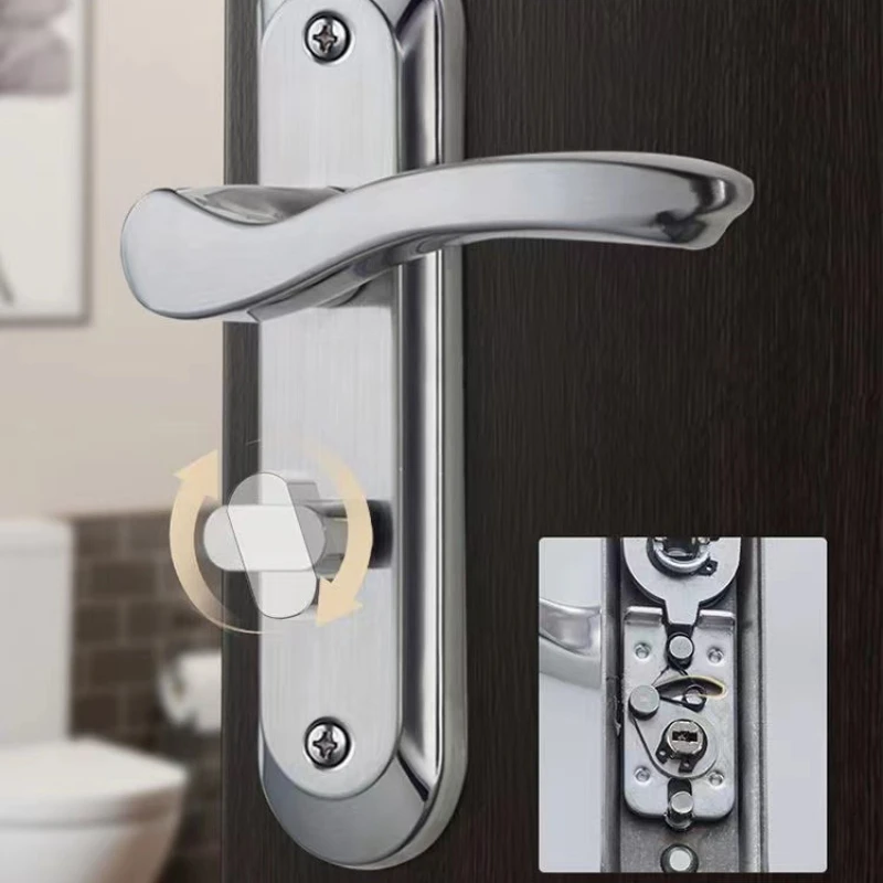 Serrure de porte universelle sans clé, HOLock silencieux en acier inoxydable, poignée de porte intérieure, accessoires de serrure domestique