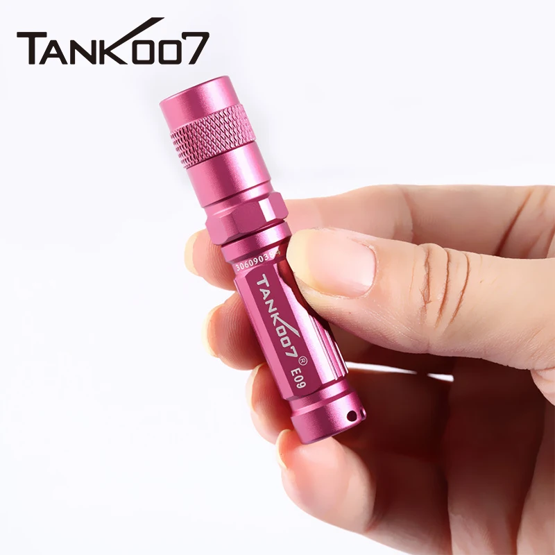 TANK007 E09 Mini Flashlight Portable Pocket EDC Small High Power LED Torch 120 Lumens AAA Battery Keychain Outdoor Camping Lamp