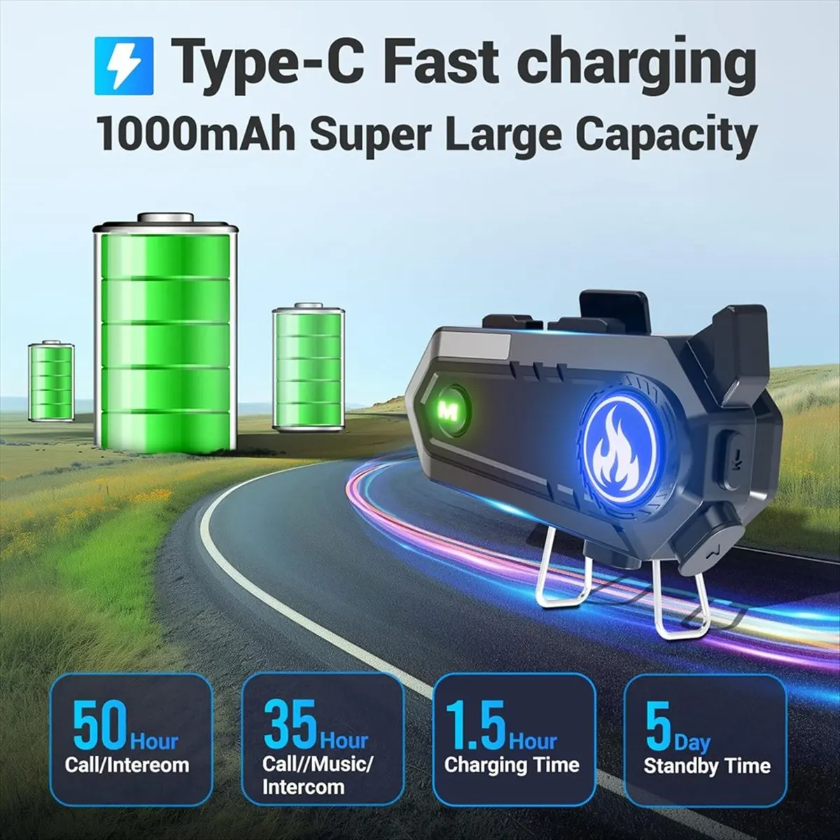 SWXF دراجة نارية خوذة سماعة رأس بخاصية البلوتوث مع 2 نوع ميكروفونات، الاتصال الداخلي/مكالمات بدون استخدام اليدين/الموسيقى/مقاوم للماء/إلغاء الضوضاء، C9
