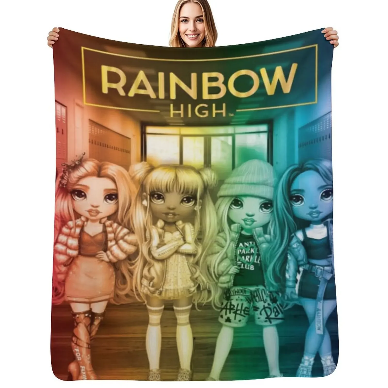

Rainbow High group artwork Throw Blanket Sofa Quilt halloween Blankets For Sofas Blanket