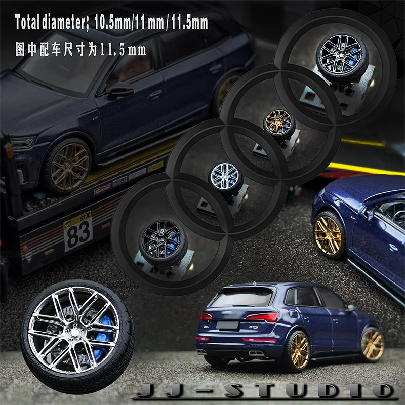 1: 64 Car Model Modification Accessories Wheel Hub Diameter 10.5/11/1.5mm - Plug-in/static Dual-use with Calipers