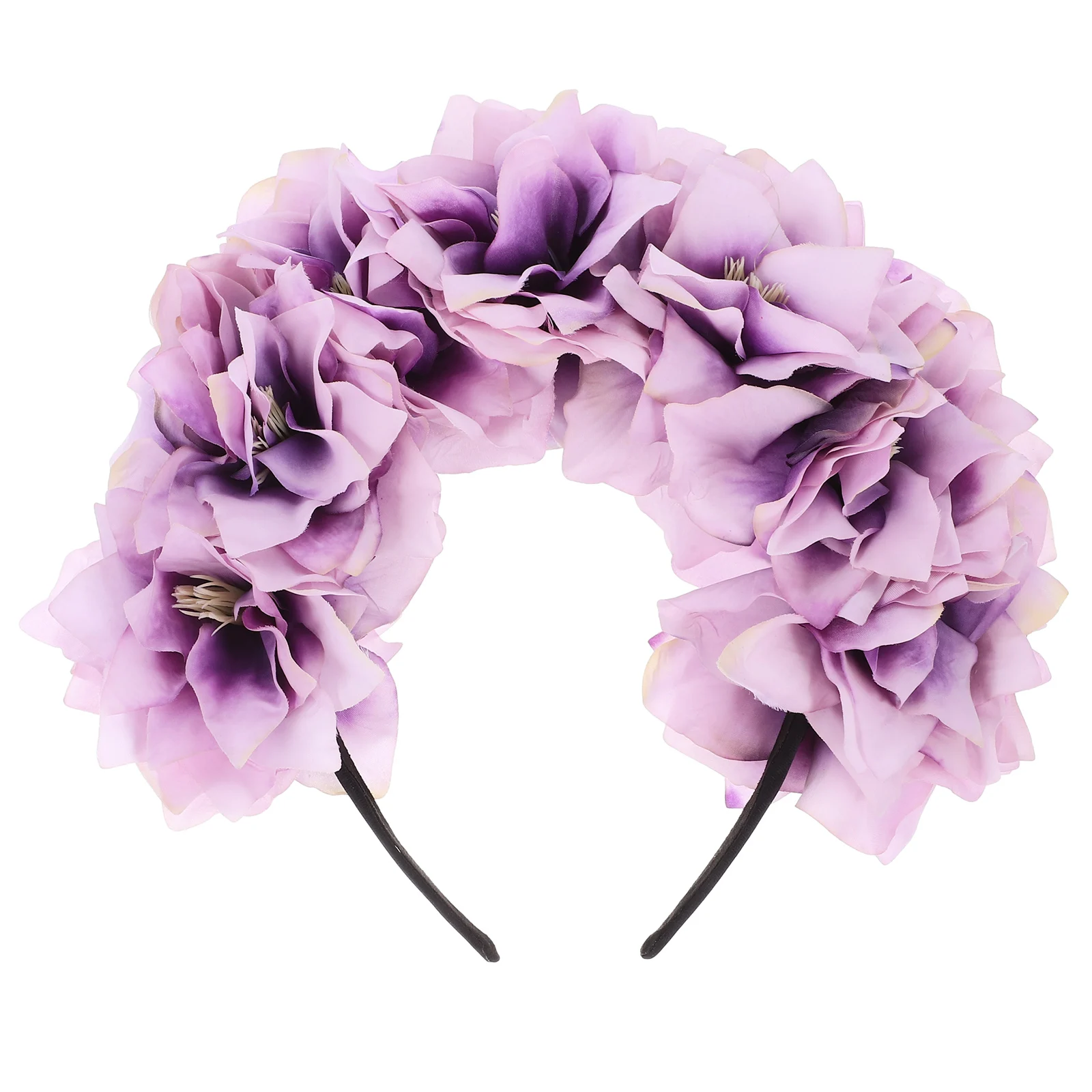 

Double Row Simulation Peony Flower Headband Elegant Floral Hair Accessories Prom Wedding Tea Party Costume Decoration For Women